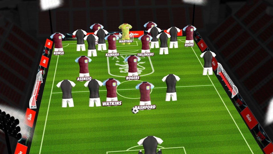 Illustration of a soccer team lineup.