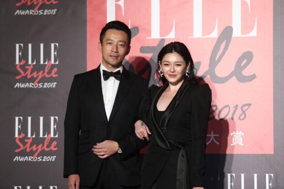 Barbie Hsu and Wang Xiaofei at the 2018 Elle Style Awards in Taipei.