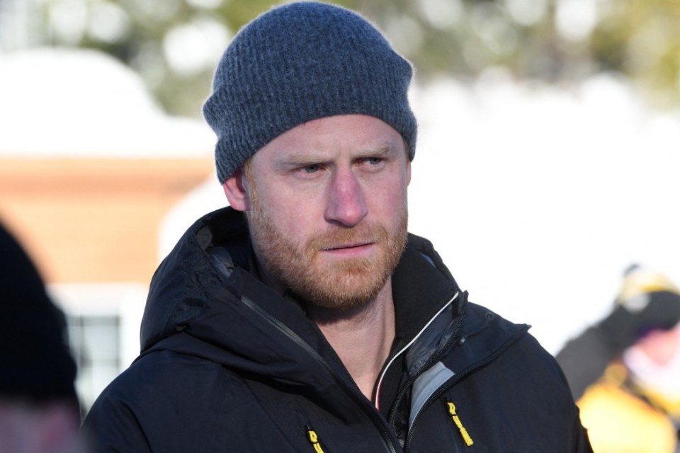 Prince Harry poses for pictures with Invictus Games volunteers as he attends the Biathlon finals. Prince Harry arrived for his second event of the day at the Whistler Alpine Village. He wore sunglasses as she cheered on team UK during the event. Harry was seen presenting medals and stopping for pictures at the event. 11 Feb 2025 Pictured: Prince Harry. Photo credit: MEGA TheMegaAgency.com sales@mega.global