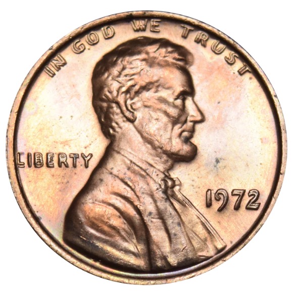 1972 Lincoln cent.