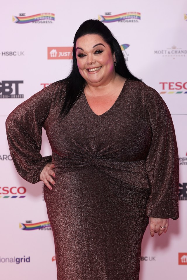 Lisa Riley at the British LGBT Awards.