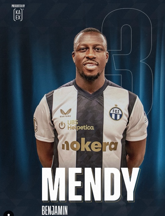 Benjamin Mendy, soccer player, wearing his team jersey.