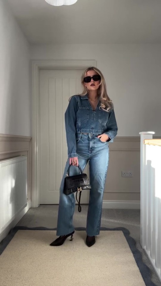 Lucy Fallon looks incredible in all denim outfit as she shows off toned figure just WEEKS after giving birth, , //www.instagram.com/p/DE5hKd6tJAG/?hl=en-gb&img_index=3