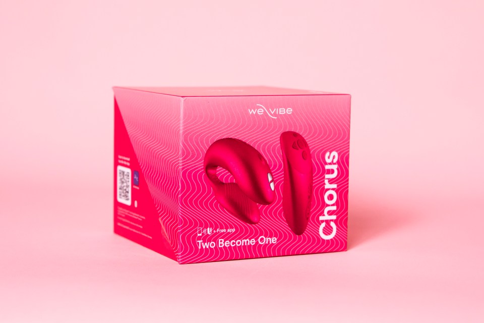 The box of the We-Vibe is playfully emblazoned with the words "Two Become One"