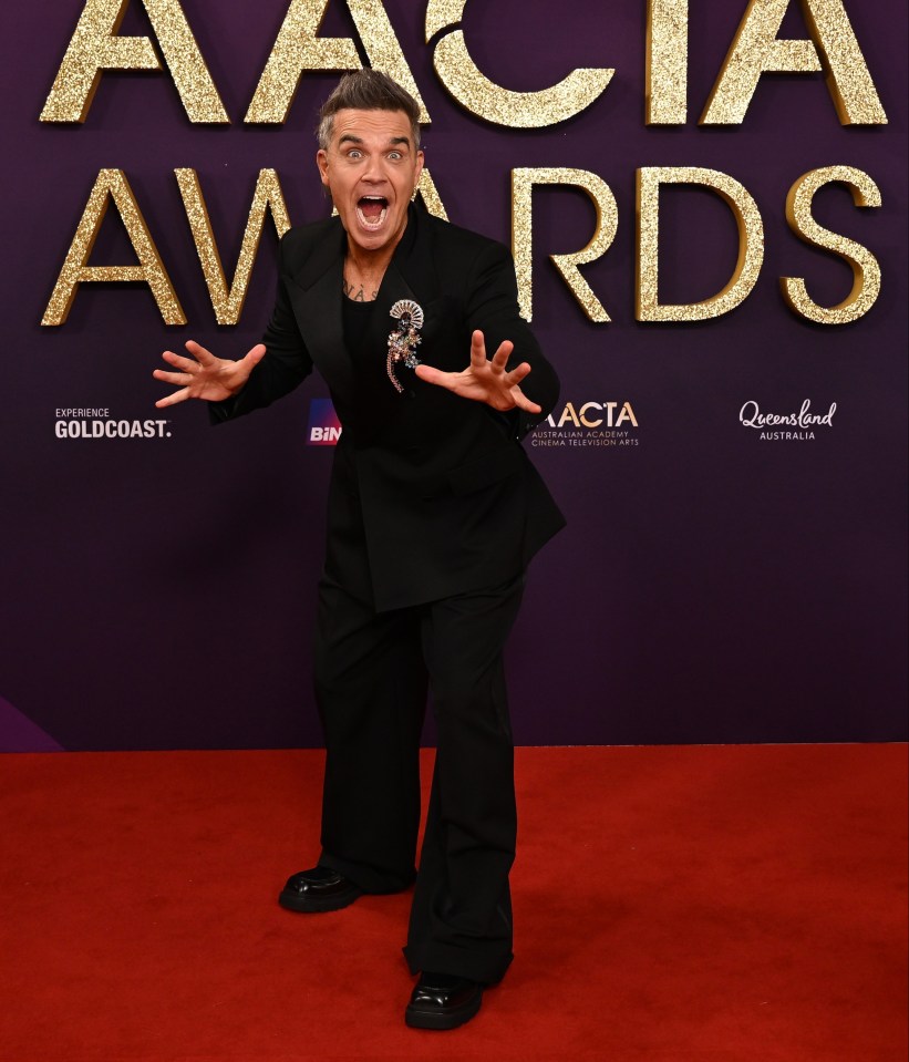 Robbie Williams at the AACTA Awards.