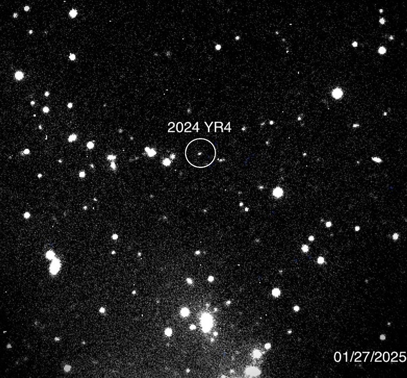 Image of asteroid 2024 YR4.