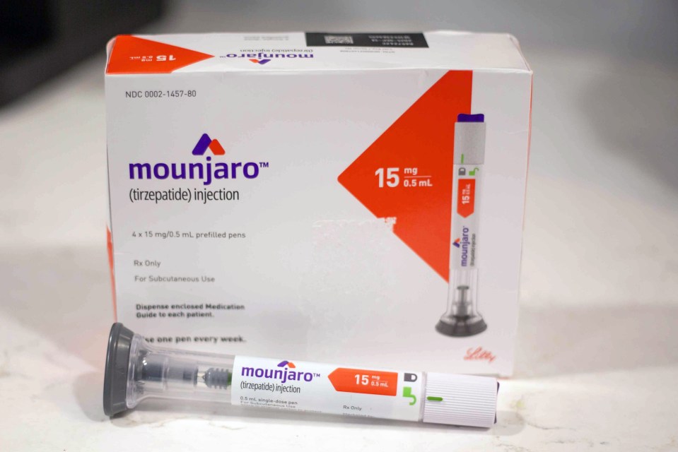 Mounjaro (tirzepatide) injection pen and box.