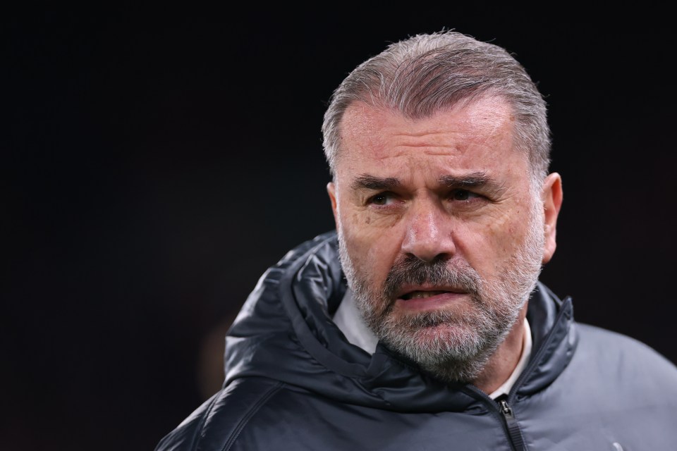 Head and shoulders photo of Ange Postecoglou, manager of Tottenham Hotspur.