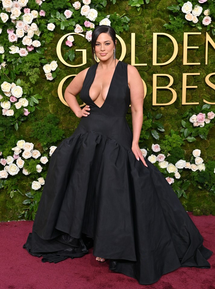 Ashley Graham at the Golden Globe Awards.