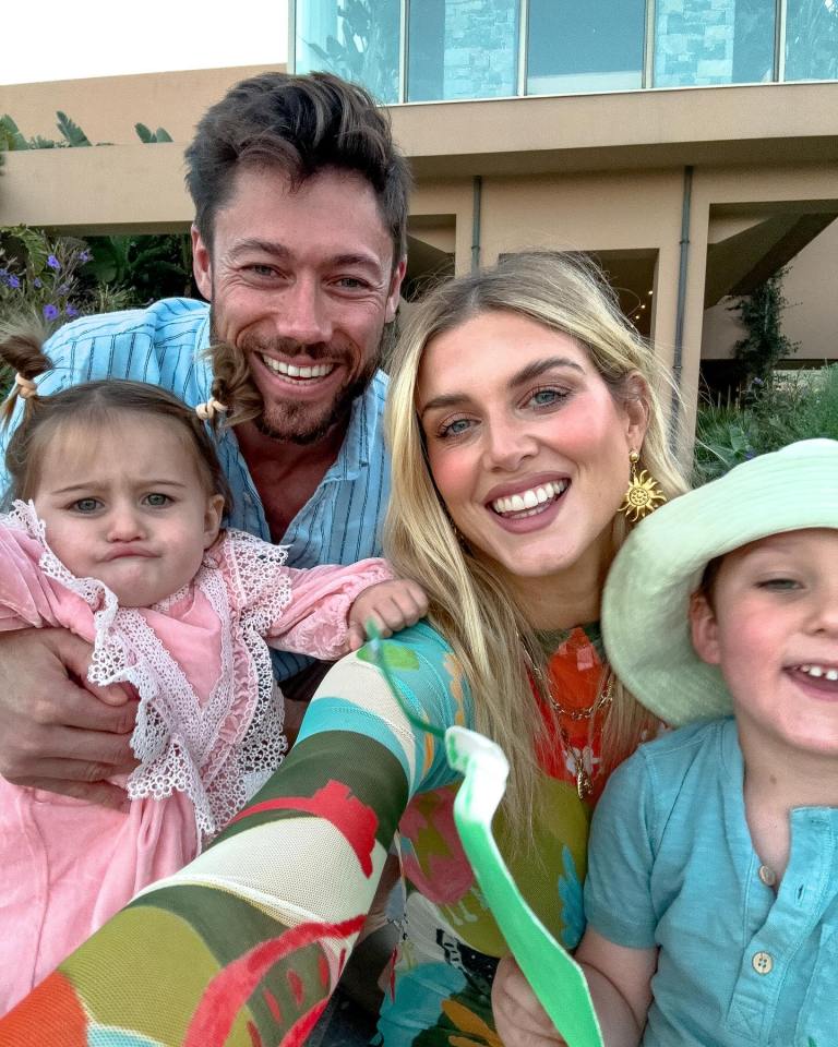 Ashley James with her family.