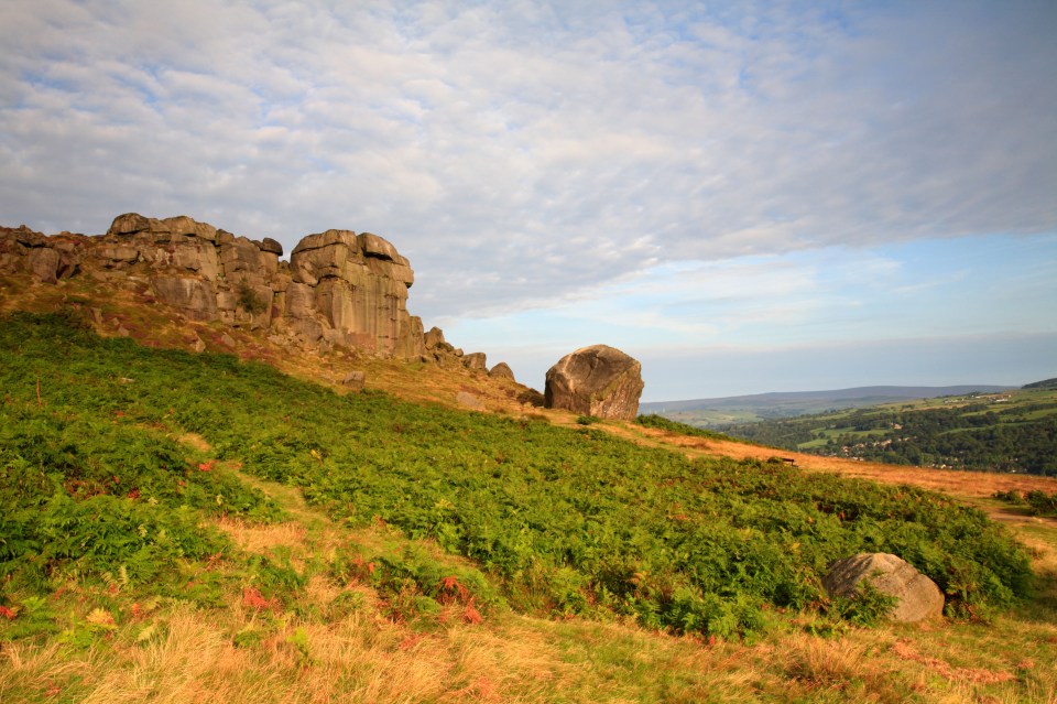 Cow and Calf rocks on Ilkley Moor, Yorkshire.