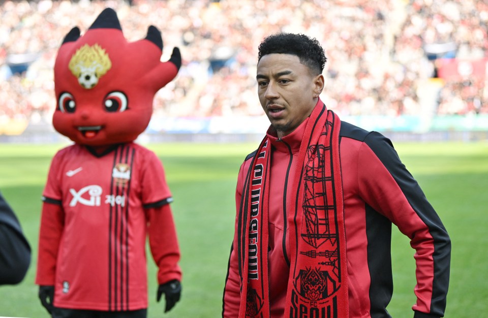 Jesse Lingard at an FC Seoul welcome event.