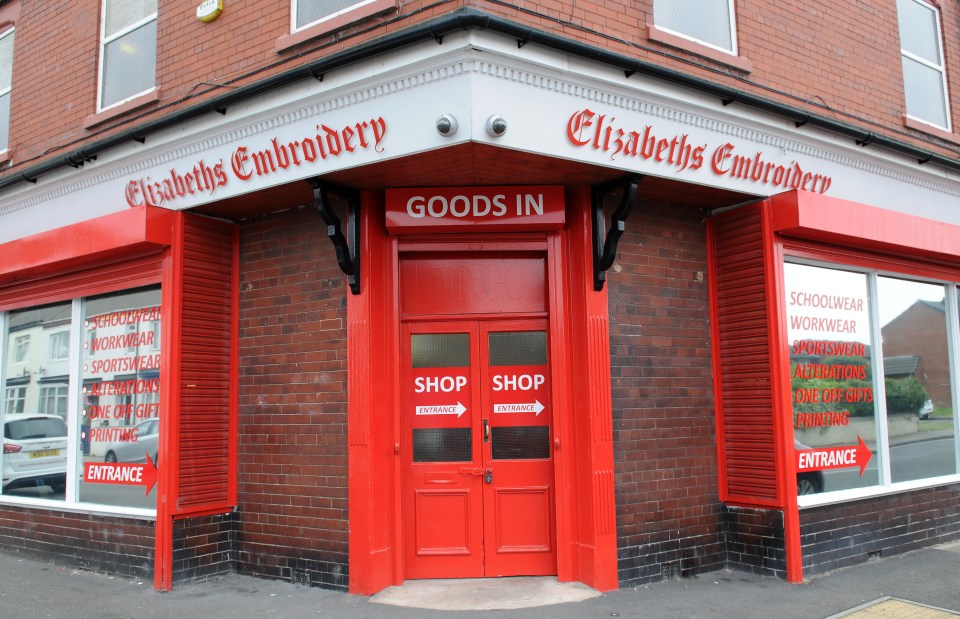 Elizabeth's Embroidery shop entrance.