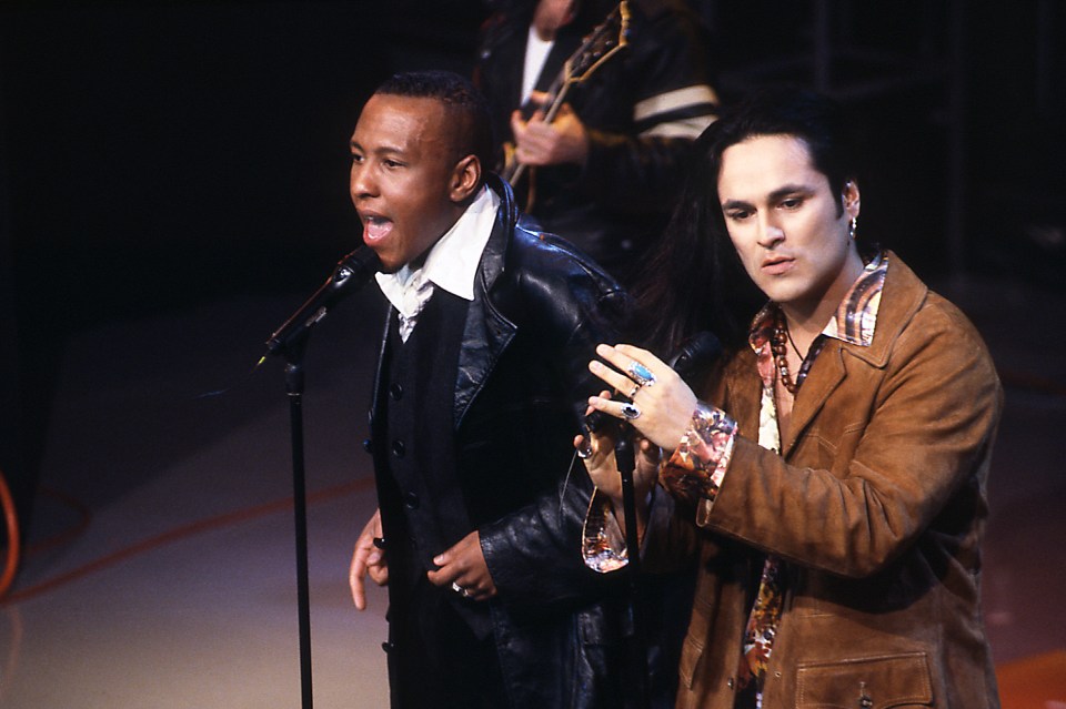 Charles and Eddie performing.