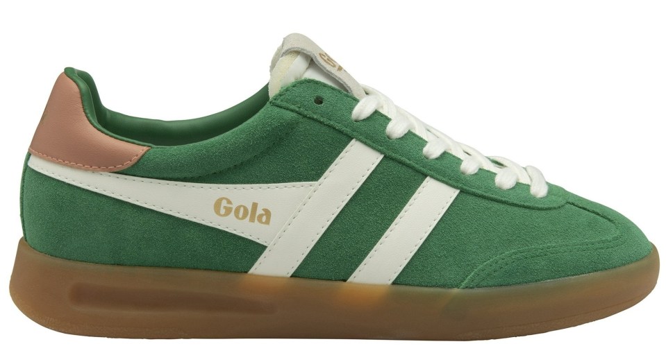 Gola Classics Women's Cyclone Trainer shoe in green.