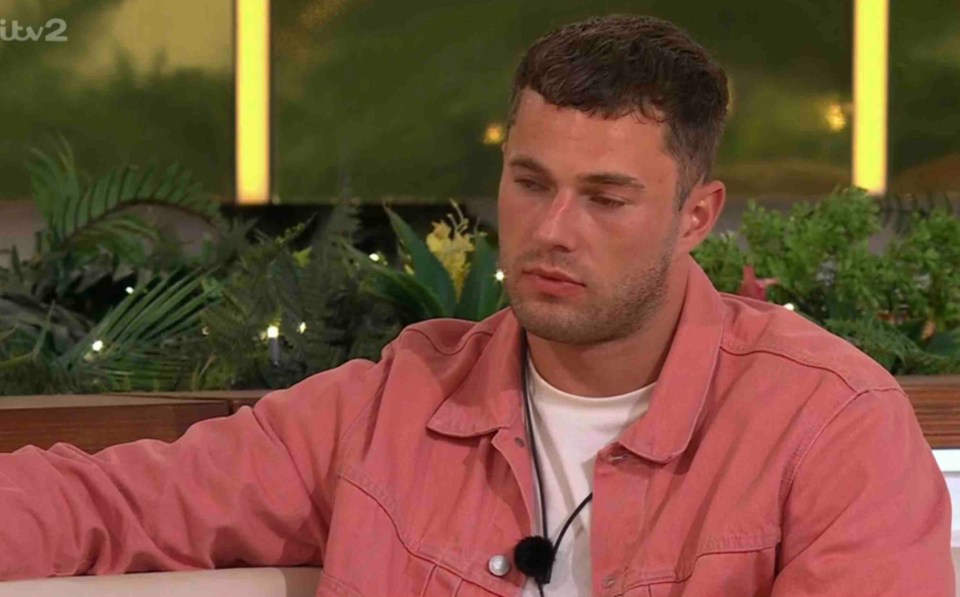 Screenshot of Curtis Pritchard from Love Island.