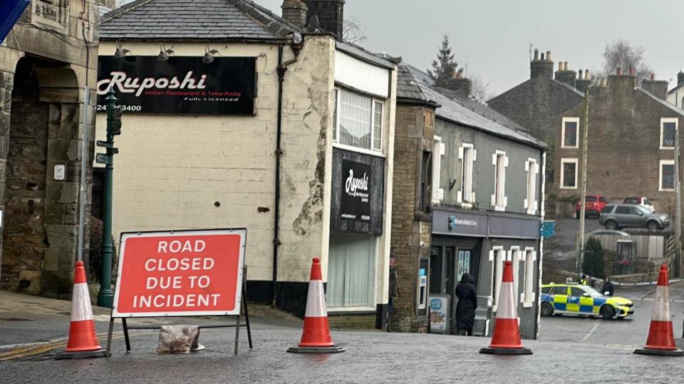 Road closed due to incident.