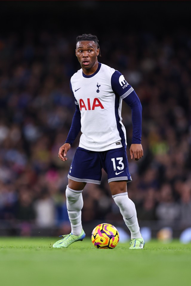 Destiny Udogie of Tottenham Hotspur during a Premier League match.