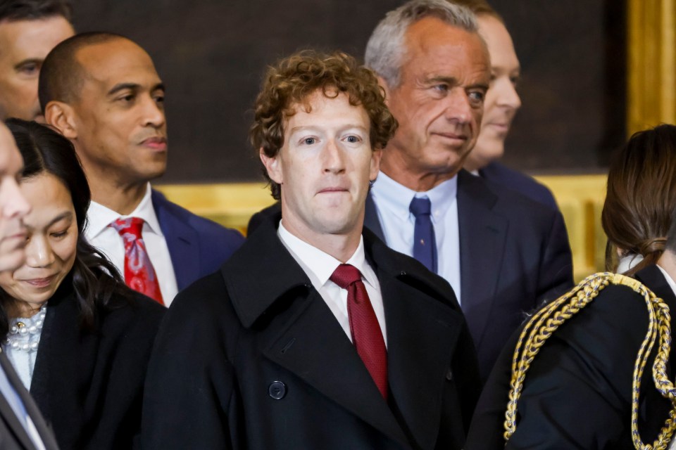 Mark Zuckerberg at Donald Trump's second inauguration.