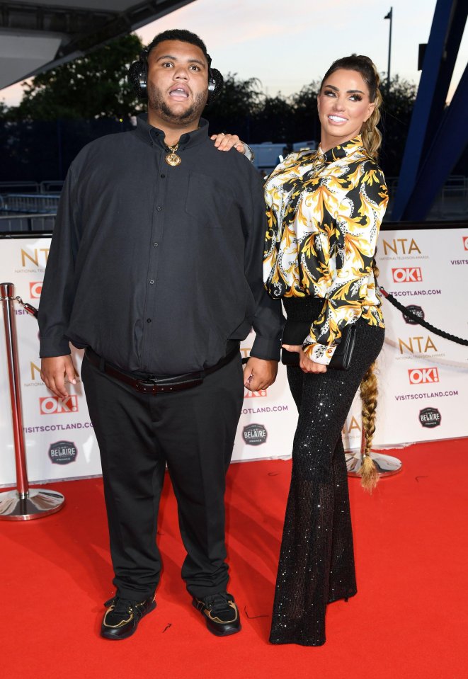 Harvey Price and Katie Price at the National Television Awards 2021.