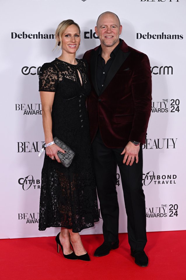 Zara and Mike Tindall at the Beauty Awards 2024.