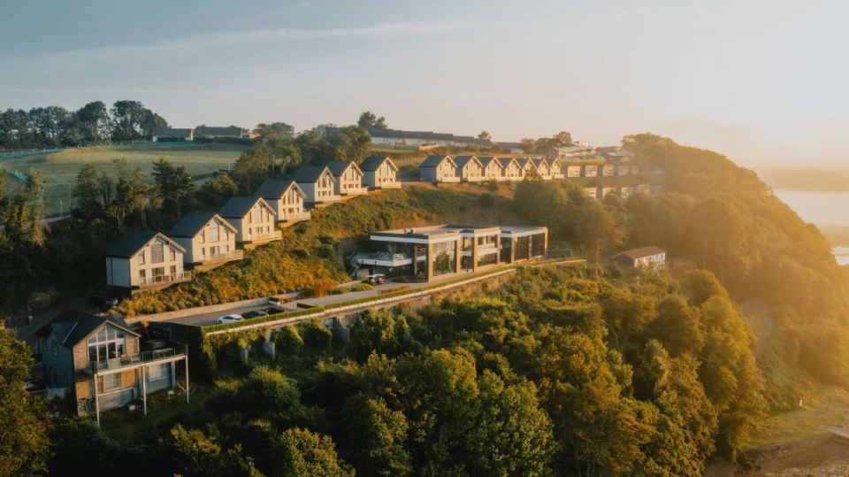 Aerial view of Dylan Coastal Resort holiday park.