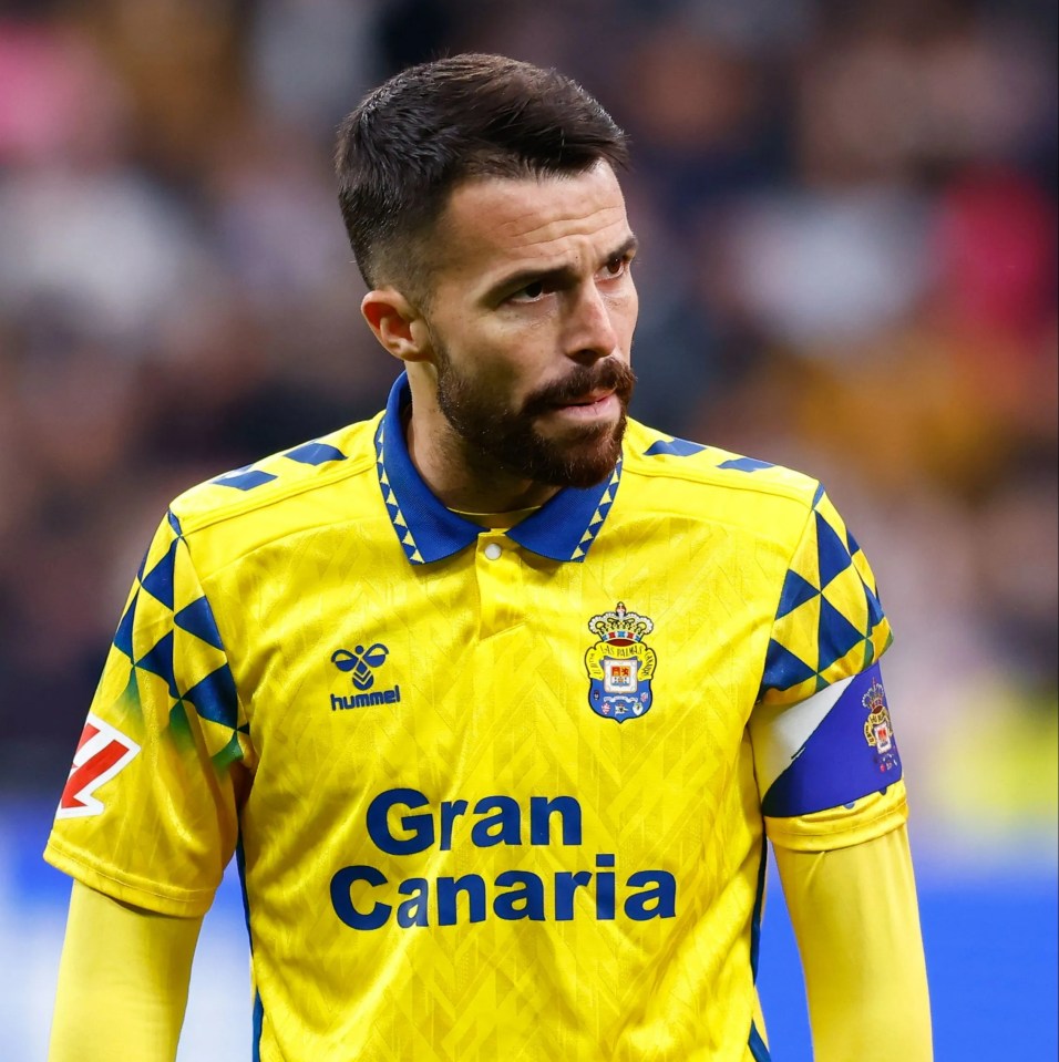 Kirian Rodriguez of UD Las Palmas during a football match.