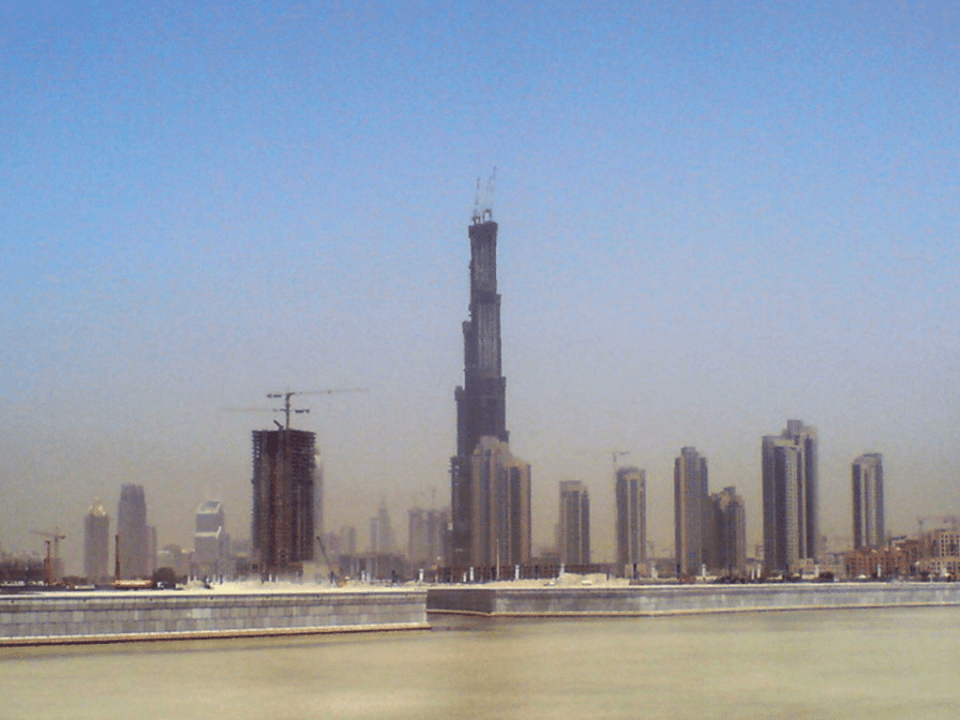 Burj Khalifa under construction.