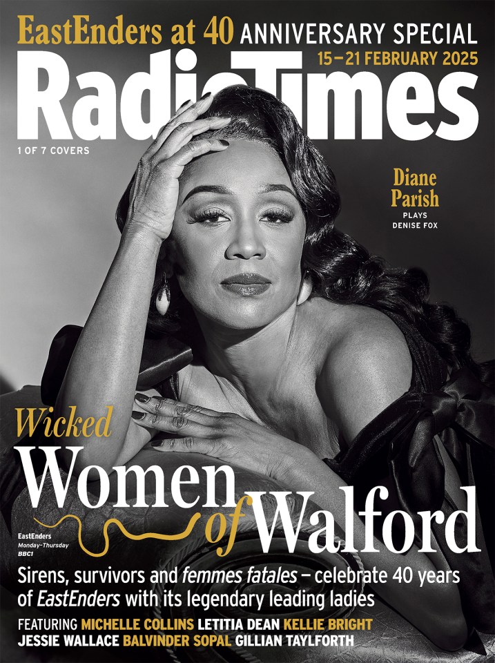 Radio Times cover featuring Diane Parish celebrating EastEnders' 40th anniversary.