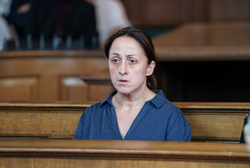 Sonia Fowler in a courtroom scene from EastEnders.