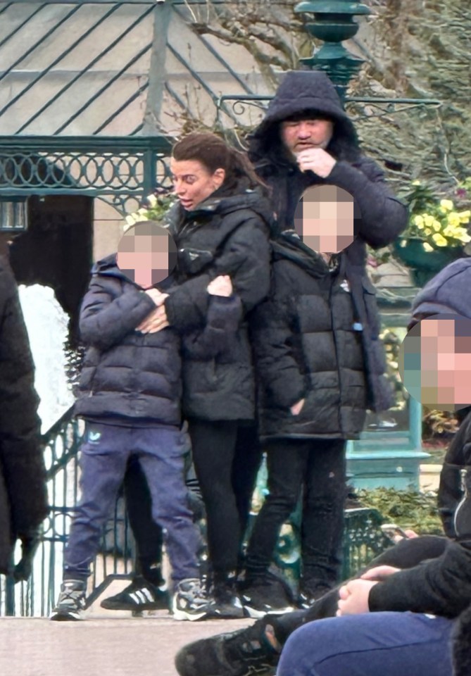 Wayne and Coleen Rooney with their children at Disneyland Paris.