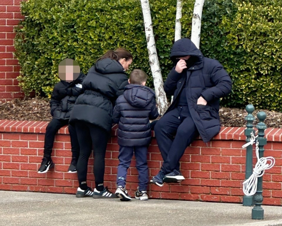 Wayne Rooney and his family at Disneyland Paris.