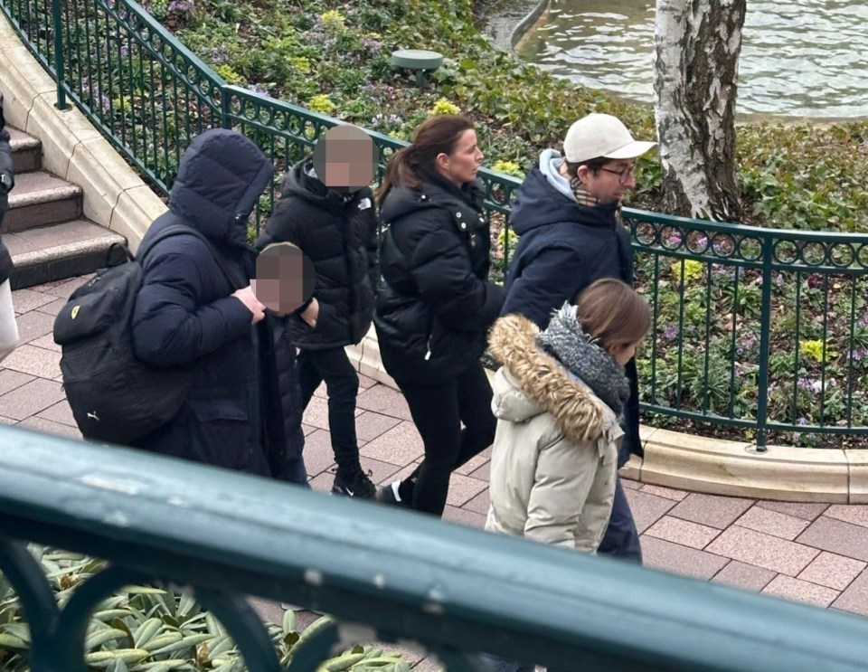 Wayne and Coleen Rooney with their children at Disneyland Paris.