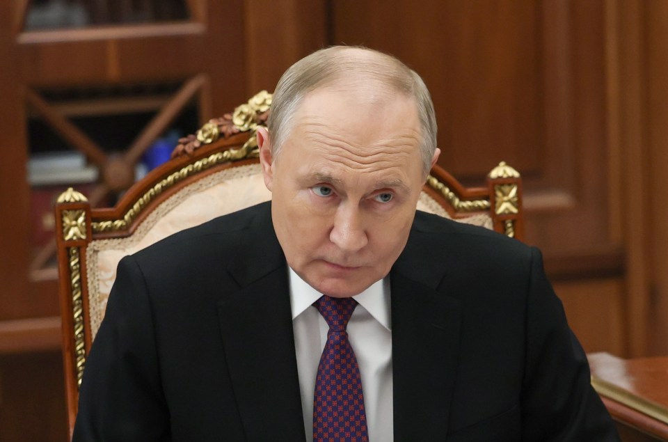 Vladimir Putin at a meeting.