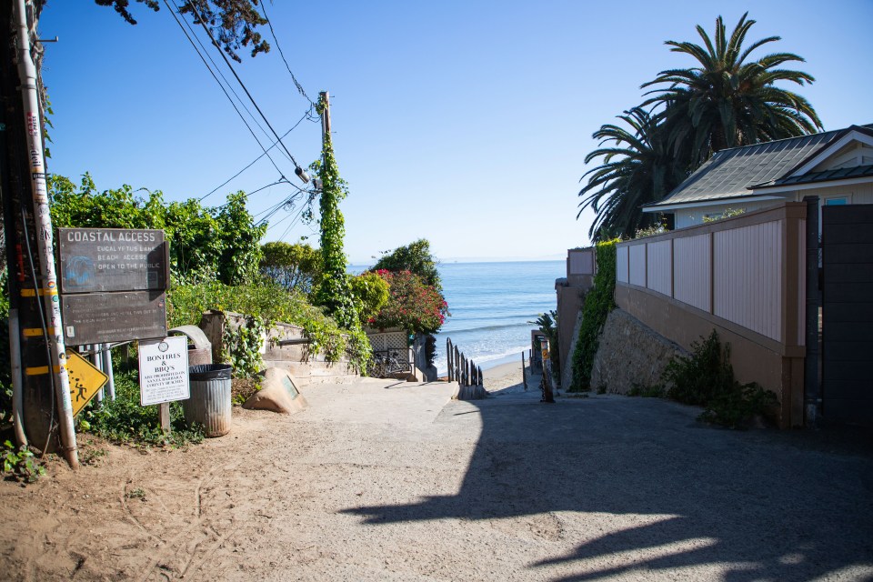 Eucalyptus Lane beach access in Montecito.