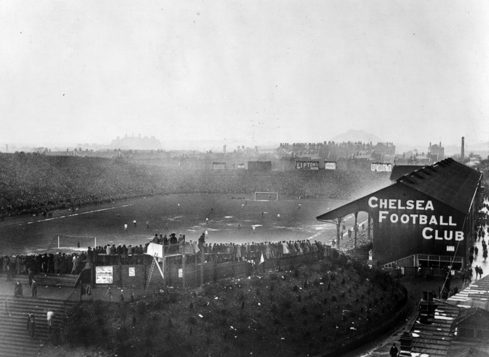 Photo of the 1921 FA Cup Final at Stamford Bridge.