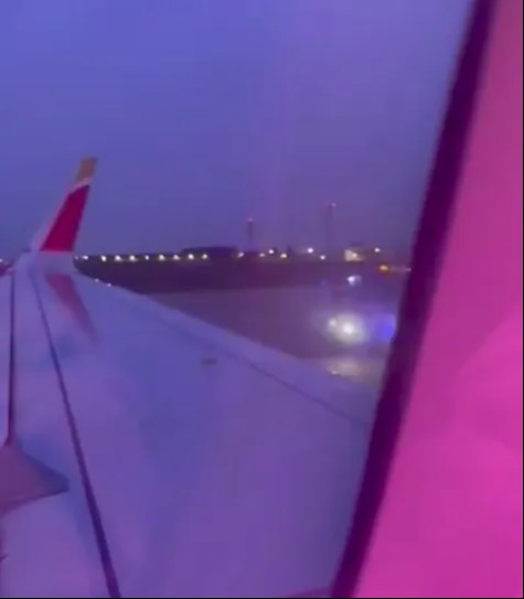 Video grab of emergency responders at Paris Orly Airport.