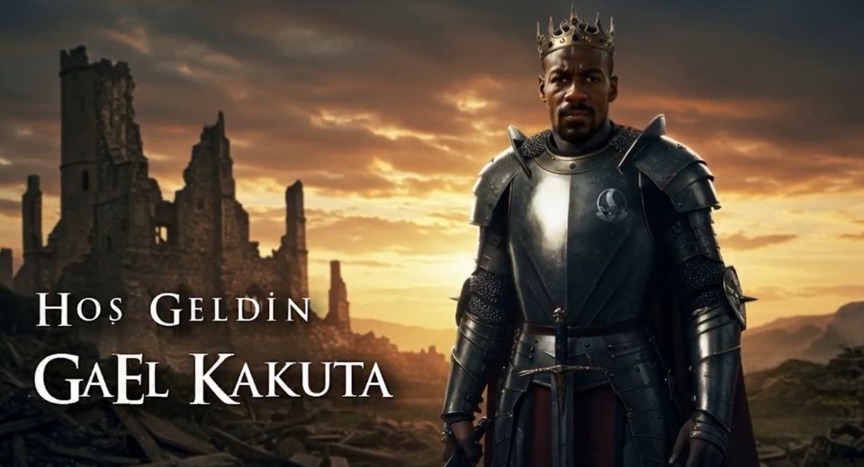 Illustration of Gael Kakuta as a king in armor.