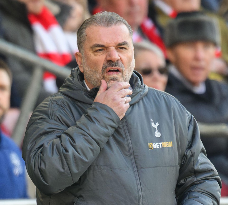 Tottenham manager Ange Postecoglou at a match.