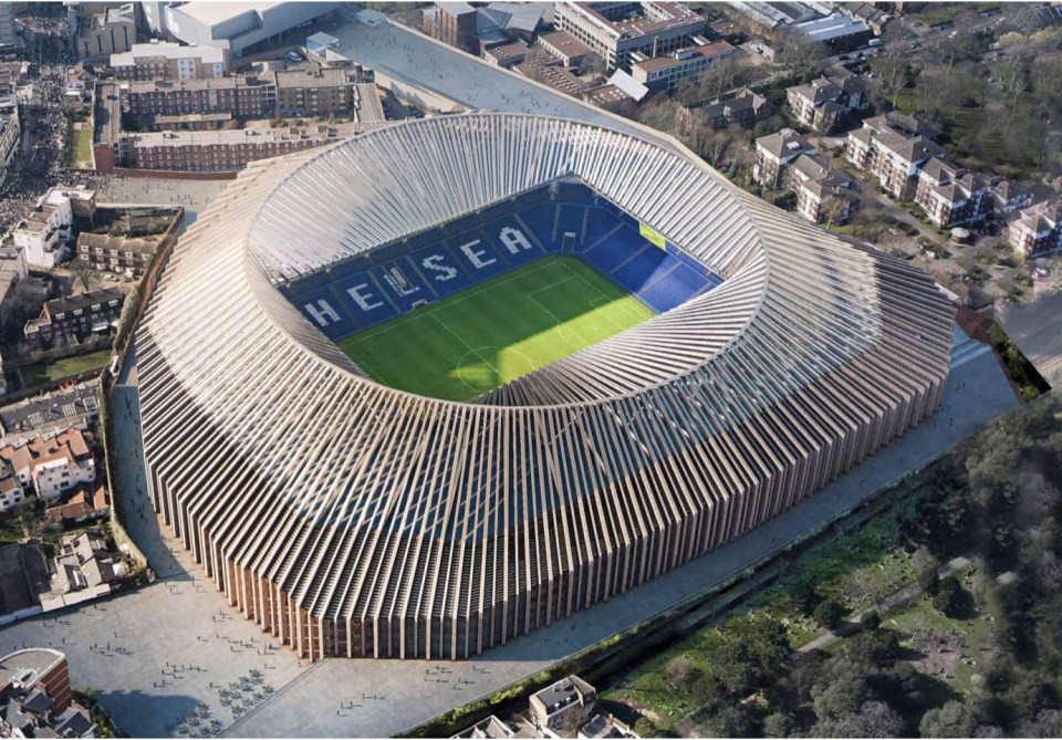 Artist's impression of the proposed new Chelsea stadium.