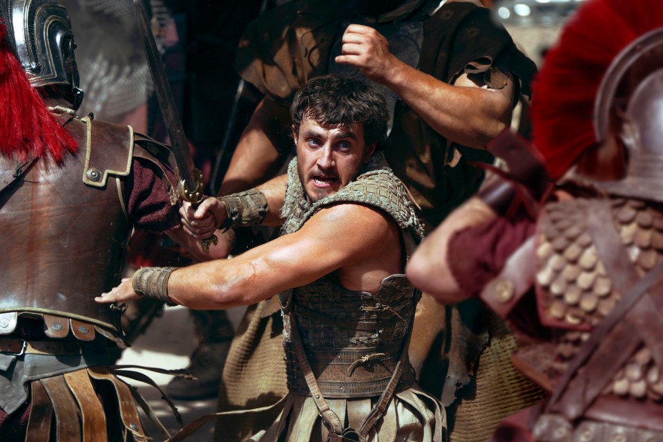 Paul Mescal in a scene from "Gladiator II."