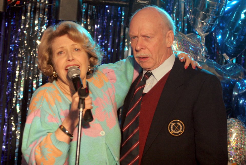 Anne Reid and Brian Murphy in a scene from ITV's *Booze Cruise*.