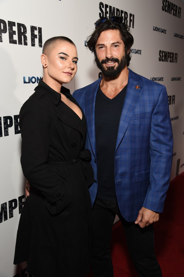 Jade Struck and Rudy Reyes at the Semper Fi premiere.