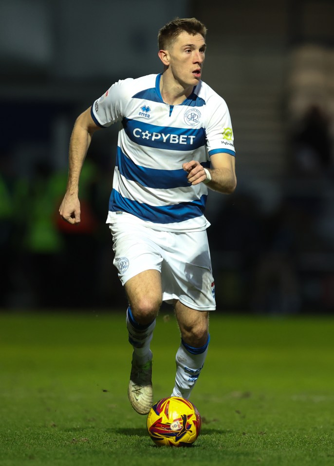 Jimmy Dunne of Queens Park Rangers playing soccer.