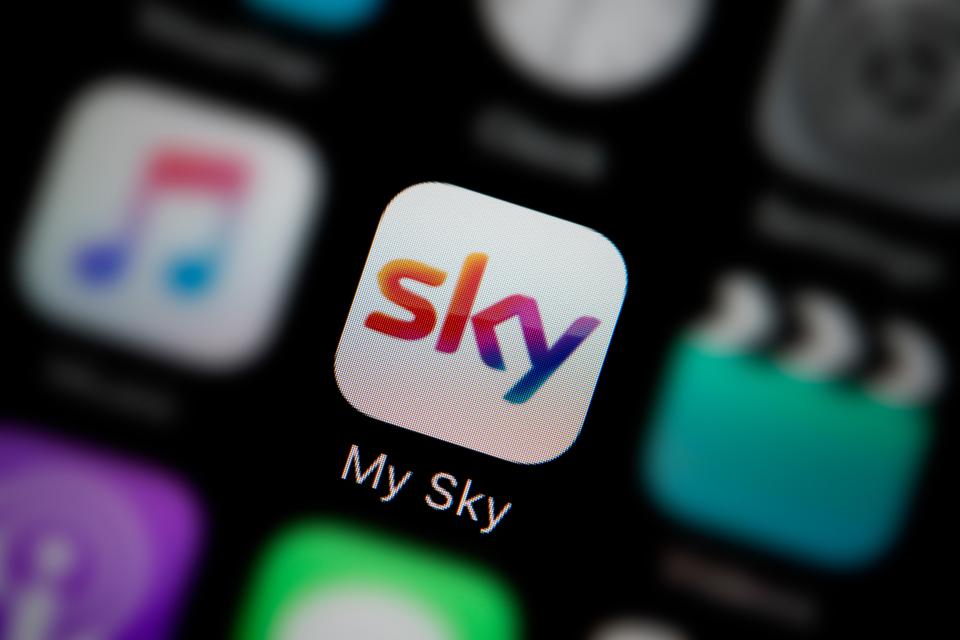 Close-up of the My Sky app icon on a smartphone screen.