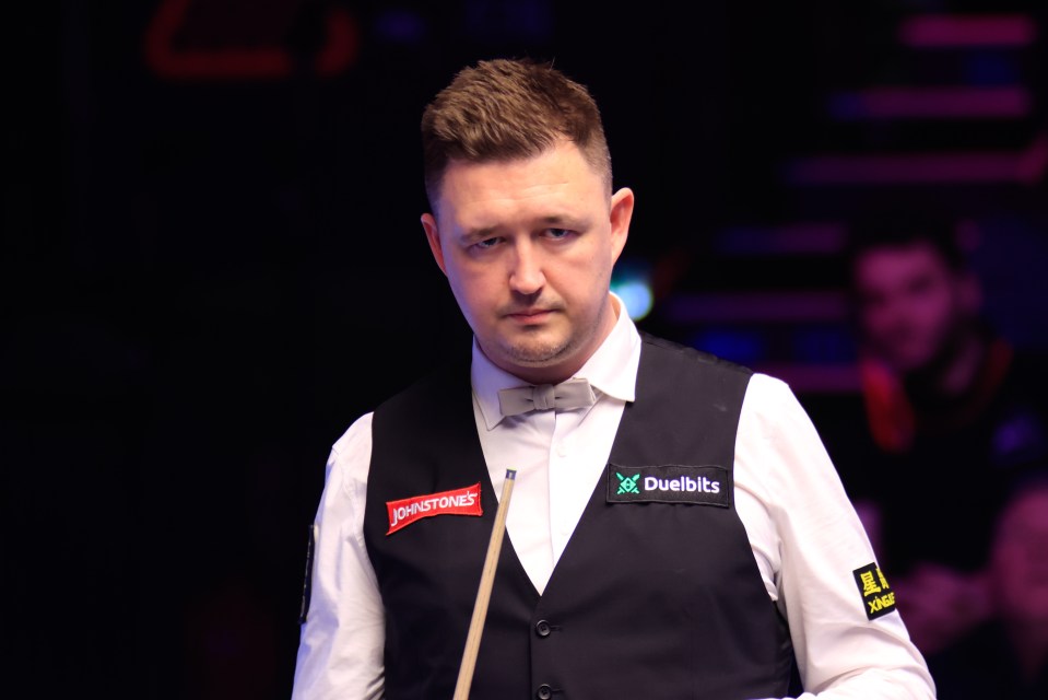 Kyren Wilson of England during a snooker match.