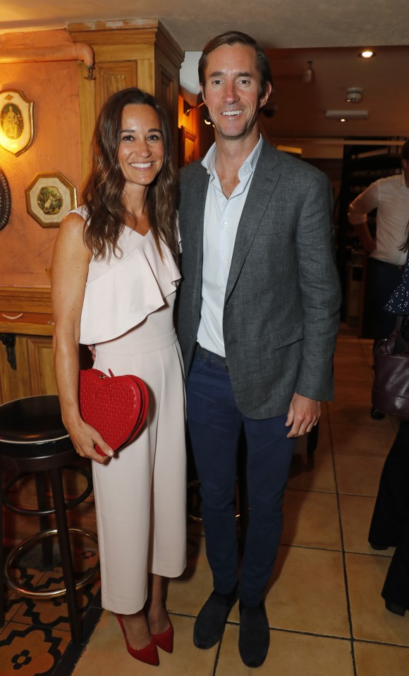 Pippa Middleton and James Matthews at a party.