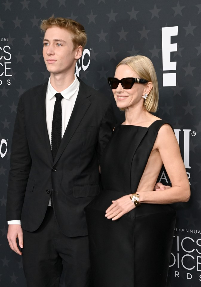 Sasha Schreiber and Naomi Watts at the Critics Choice Awards.