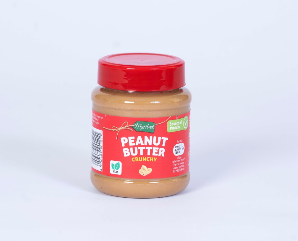 Jar of Maribel crunchy peanut butter.