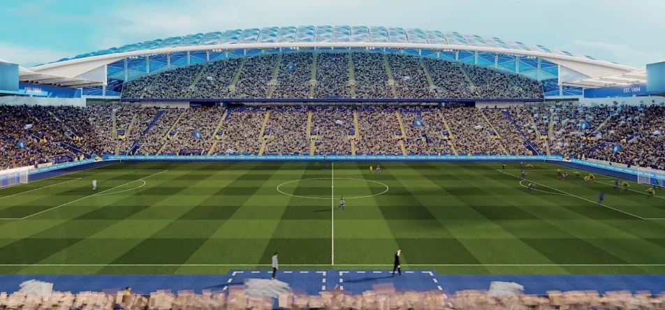 Illustration of Leicester City's new stadium plans.